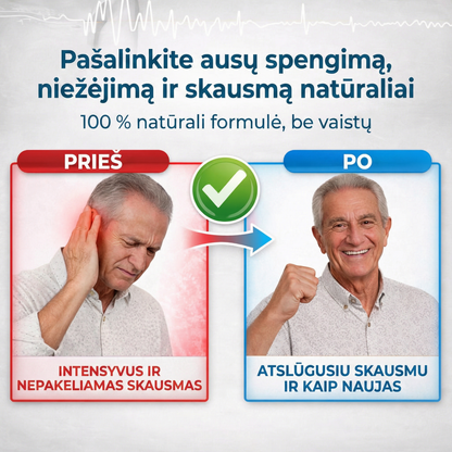 Zavrly Tinnitus 👂ausų lašai Švarioms ausims ir maksimaliam komfortui – Akimirksniu palengvėja spengimas ausyse ir diskomfortas ausyse🥇